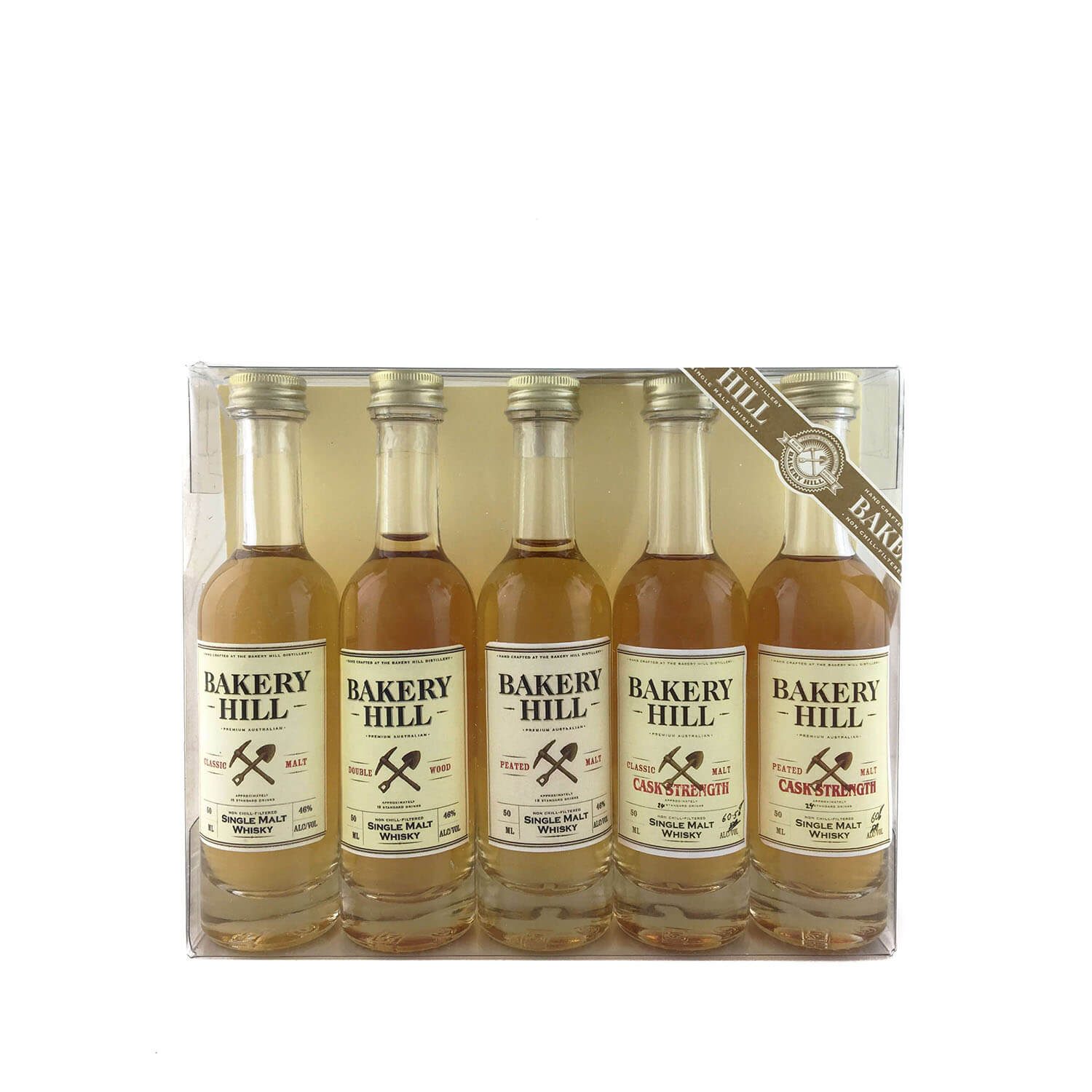 Bakery Hill single malt whisky 5-pack, Australian Whisky, The Old Barrelhouse