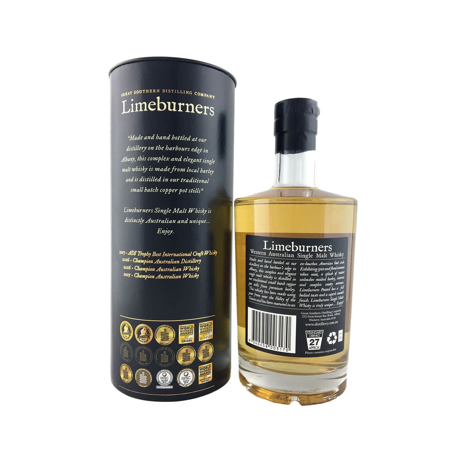 Limeburners Peated Single Malt Whisky, Australian Whisky, The Old Barrelhouse