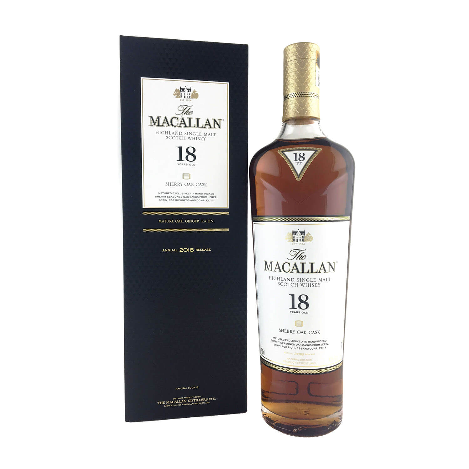 The Macallan 18 Year Old Sherry Oak 2018 Release 750ml 43 The Old Barrelhouse