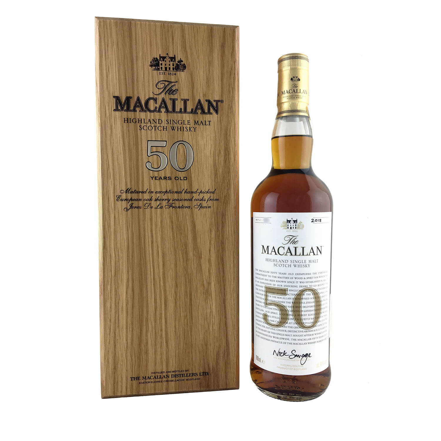 The Macallan 50 Year Old 2018 Release Single Malt Scotch Whisky 700ml 44 The Old Barrelhouse