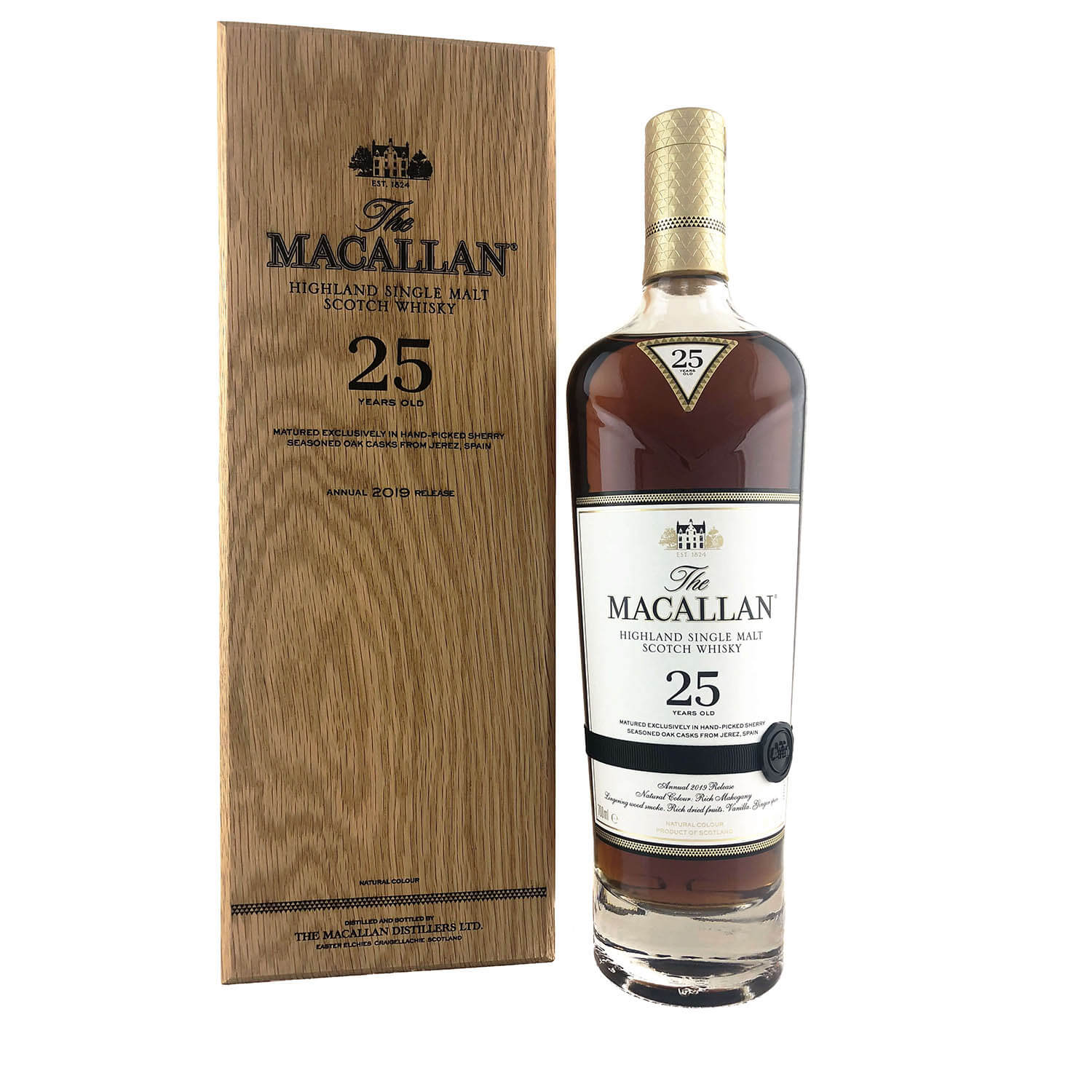 The Macallan 25 Year Old Sherry Oak 2019 Release 700ml 43 The Old Barrelhouse
