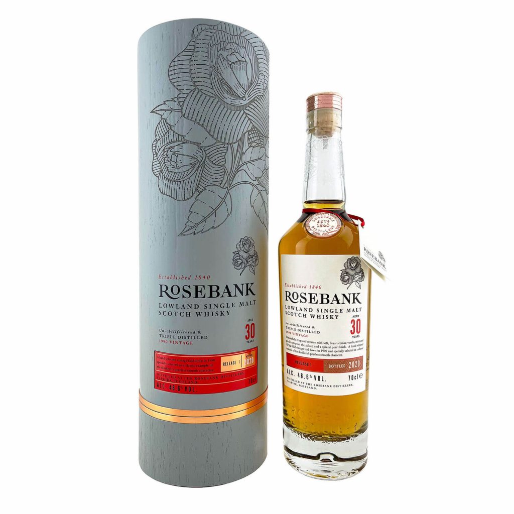 Rosebank 30 Year Old Release, Rosebank Lowland Single Malt Scotch Whisk, Scottish Whisky, The Old Barrelhouse