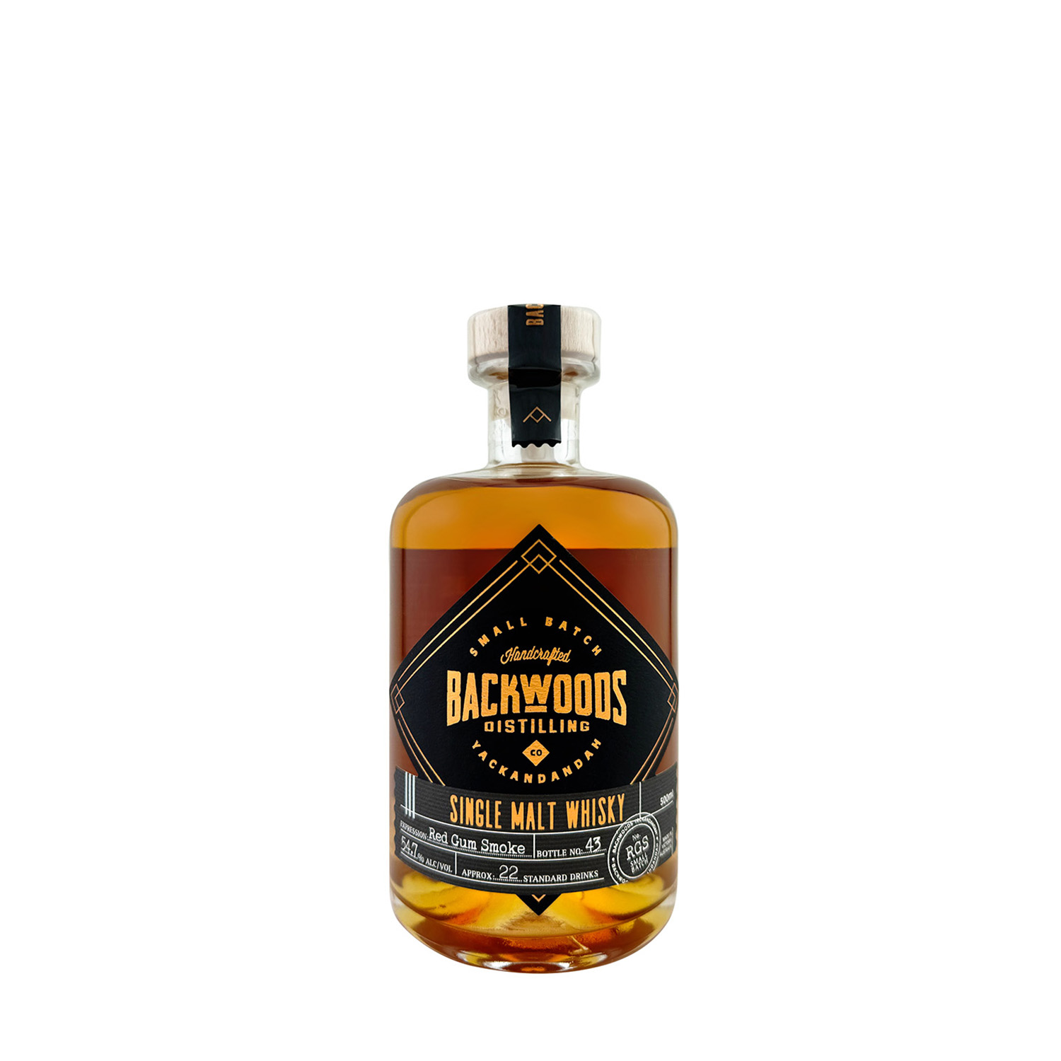 Backwoods Distilling Co. ‘Red Gum Smoke’ Single Malt Whisky 500ml 54.7%