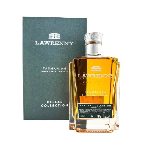 Lawrenny ‘Cellar Collection’ Bourbon Cask Tasmanian Single Malt Whisky 500ml 43%